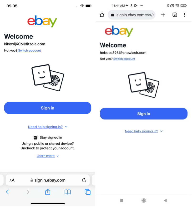 eBay passkeys Analysis of signups and logins with passkeys Best